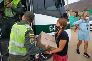 Las donaciones las hizo la Policía Metropolitana