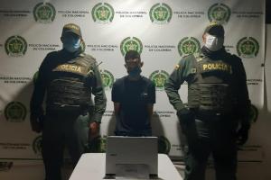 La captura se dio por uniformados del CAI Los Almendros