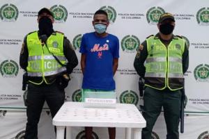 A el capturado le encontraron 25 dosis de Bazuco
