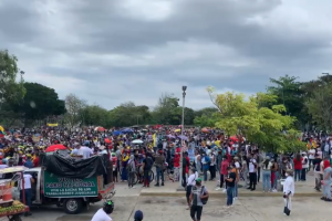Miles de barranquilleros protestaron en el marco del Paro Nacional.