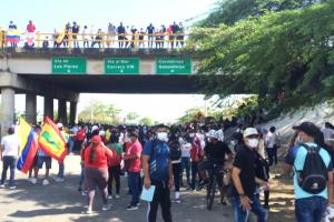 Jornada de protestas en Barranquilla.