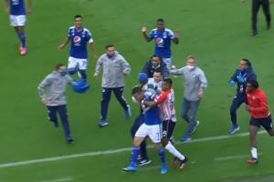 Millonarios vs Junior, bronca