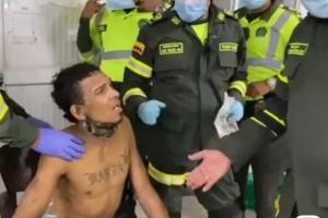 Herido en protestas en Barranquilla.