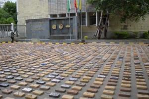 Droga incautada en el Puerto Marítimo de Cartagena