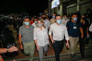 La Alcaldesa estuvo en protesta en la Essmar y realizó rueda de prensa junto a gobernador Caicedo 