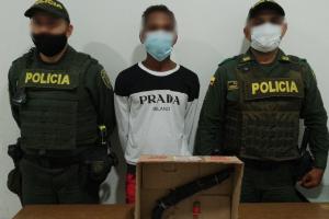 Capturado por porte ilegal de armas de fuego