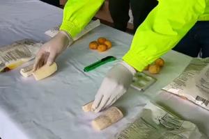 La droga estaba camuflada en yuca y papa