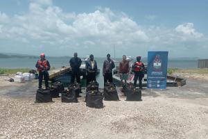 Droga incautada en el mar