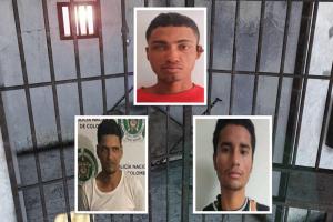 Los tres hombres violentaron la reja del lugar donde estaban encerrados 