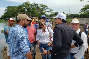 Diputada Lourdes López reunida con alcaldes del sur del Atlántico.