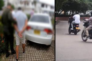 En uno de los atracos los bandidos utilizaron una moto