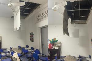 A pedazos se esta cayendo una de las sedes del colegio Antonia Santos