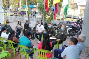 Veeduría en reunión con la Policía 
