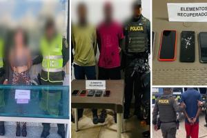Los capturados fueron puestos a disposición de la Fiscalía General de la Nación