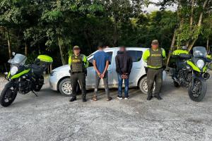El carro aparece como robado en Barranquilla