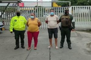Esther Mariana González González y Harrison José Ramírez García, quienes fueron detenidos por la Policía Nacional.