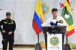 Alcalde de Cartagena William Dau en rueda de prensa