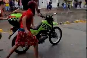 Motocicleta hurtada a Policía