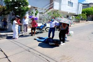 El mototaxista resultó herido en una de sus piernas