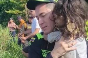 El rescate fue en la mañana de hoy  en  Sahagún