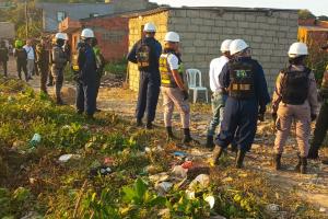 La Guardia Ambiental y el EPA Cartagena hicieron la demolición de las casas de invasión.