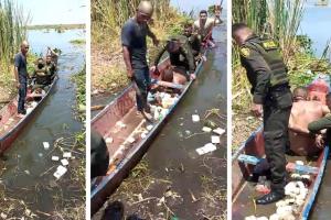 El tercero logró escapar aprovechando la profundidad de las aguas