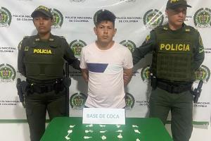 Alfonso caballero, capturado en Usiacurí Atlántico con 26 dosis de coca.