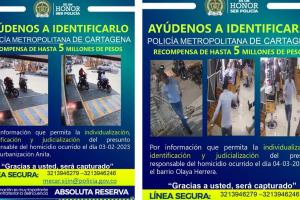 Con estos carteles la Policía busca dar con los bandidos