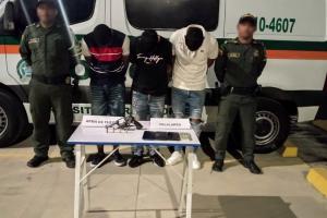 Los tres capturados quedaron en poder de la justicia