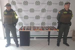  La incautación de armas de desarrolló  ayer en Montería.