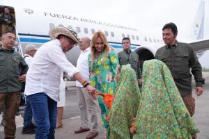 Presidente Gustavo Petro llega a La Guajira.