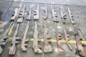 Estas armas fueron incautadas en Lorica. 