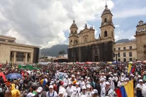 Marchas a favor del Gobierno en Bogotá