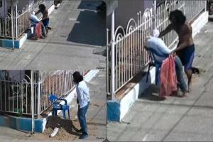 Habitante de calle asaltó a muñeco de Año Viejo