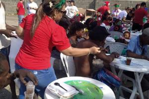 Entregando amor en Chambacú