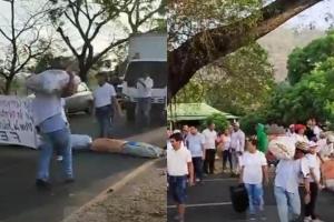 La protesta se desarrolla en  Ciénaga de Oro