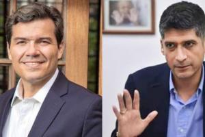 A la izquierda, Mauricio Pava y a la derecha el fiscal Mario Burgos 