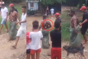 El hombre fue trasladado a un centro asistencial. 