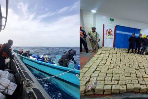 Guardacostas de Santa Marta interceptan gran cargamento de droga