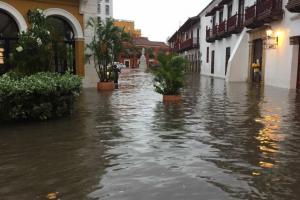 Inundaciones en Centro Histórico de Cartagena