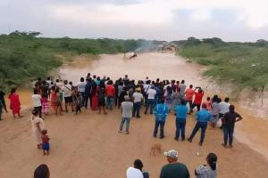 Inundaciones en la Alta Guajira por las fuertes lluvias. 
