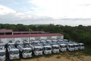 Carrotanques permanecen parqueados en base militar de La Guajira. 