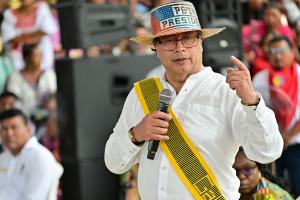 Gustavo Petro en La Guajira. 