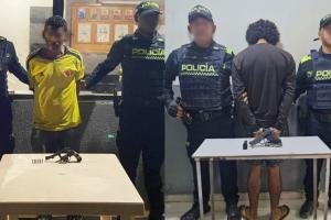Capturan en Cartagena a dos hombres con armas de fuego en medio de un operativo  