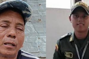 Policía muerto en Antioquia y su padre