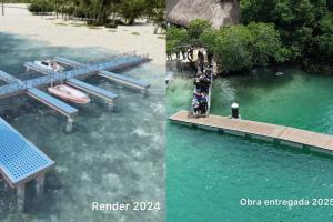 Nuevo embarcadero en la isla Cholón Ago 05