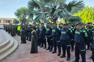 Refuerzan seguridad en Riohacha. 