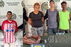 Capturados por tráfico de drogas 