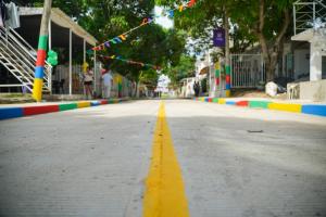 pavimentación de calle La Concordia en Turbaco, Bolívar 