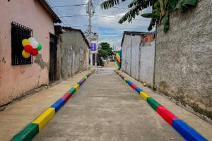 Nueva calle pavimentada en Cartagena 